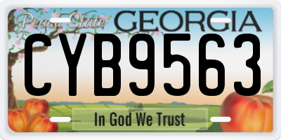 GA license plate CYB9563