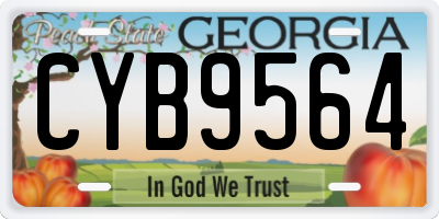 GA license plate CYB9564
