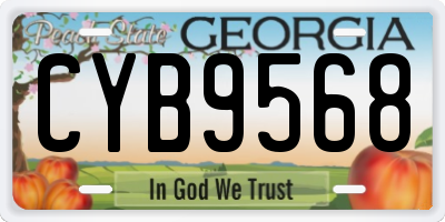 GA license plate CYB9568