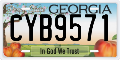 GA license plate CYB9571
