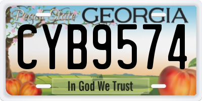 GA license plate CYB9574