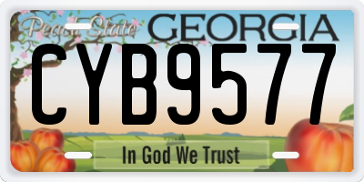 GA license plate CYB9577