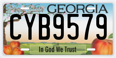 GA license plate CYB9579
