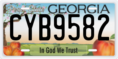 GA license plate CYB9582