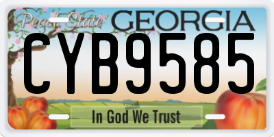 GA license plate CYB9585