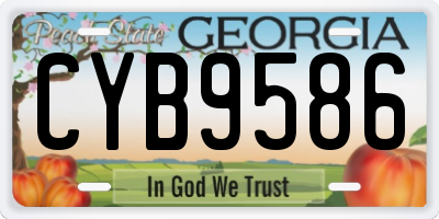 GA license plate CYB9586