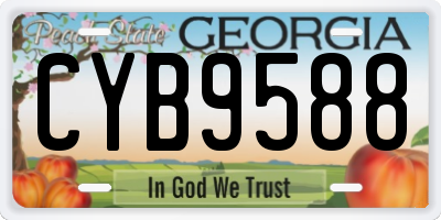 GA license plate CYB9588