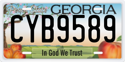 GA license plate CYB9589