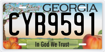 GA license plate CYB9591