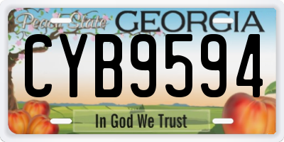 GA license plate CYB9594