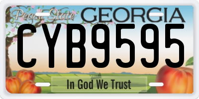 GA license plate CYB9595