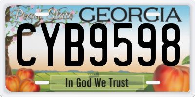 GA license plate CYB9598