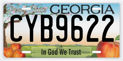GA license plate CYB9622