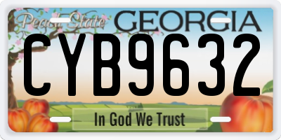GA license plate CYB9632