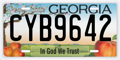GA license plate CYB9642