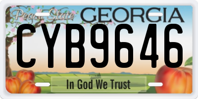 GA license plate CYB9646