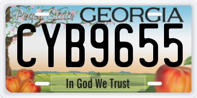 GA license plate CYB9655