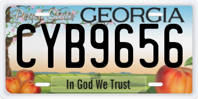 GA license plate CYB9656