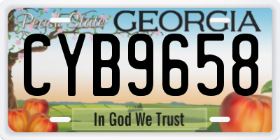GA license plate CYB9658