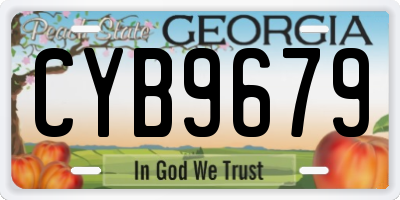 GA license plate CYB9679