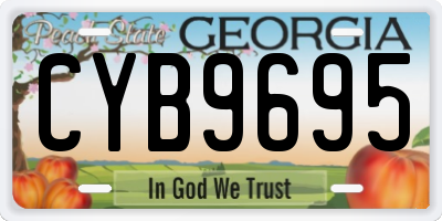 GA license plate CYB9695
