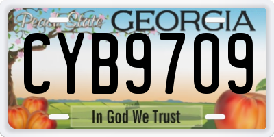 GA license plate CYB9709