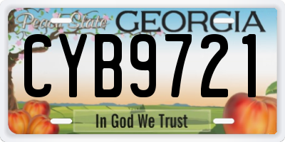 GA license plate CYB9721