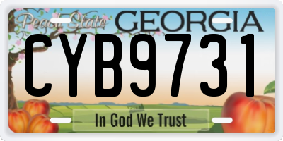 GA license plate CYB9731