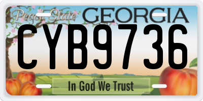 GA license plate CYB9736