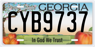 GA license plate CYB9737