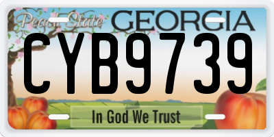 GA license plate CYB9739