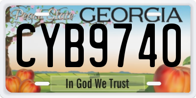 GA license plate CYB9740