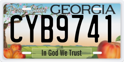 GA license plate CYB9741