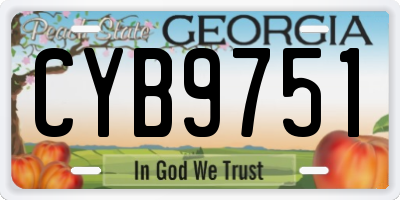 GA license plate CYB9751