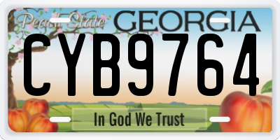 GA license plate CYB9764