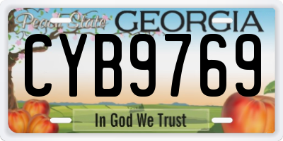 GA license plate CYB9769