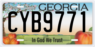 GA license plate CYB9771
