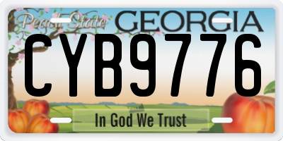 GA license plate CYB9776