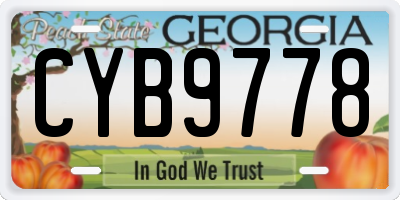 GA license plate CYB9778