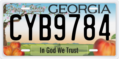 GA license plate CYB9784