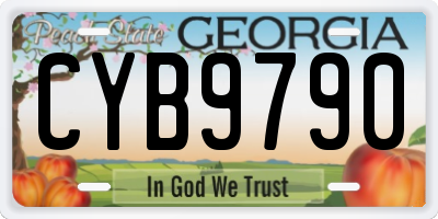 GA license plate CYB9790