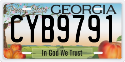 GA license plate CYB9791