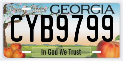 GA license plate CYB9799
