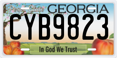 GA license plate CYB9823
