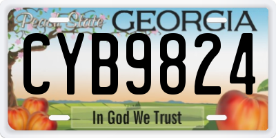 GA license plate CYB9824