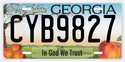GA license plate CYB9827