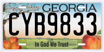 GA license plate CYB9833