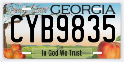 GA license plate CYB9835