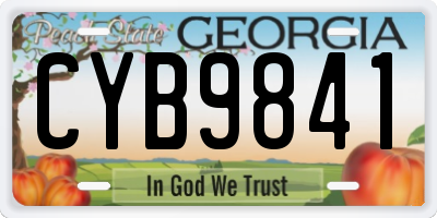 GA license plate CYB9841