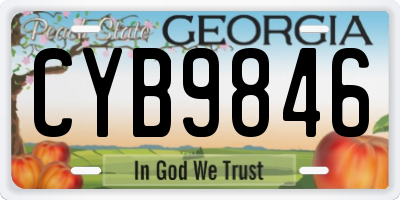 GA license plate CYB9846